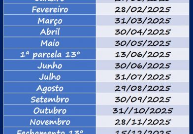 Calendário de Pagamento 2025